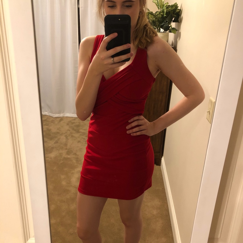 Red Emerald Sundae Cocktail Dress